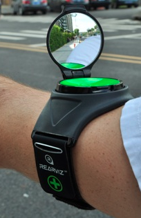 wrist rear view mirror for cyclists
