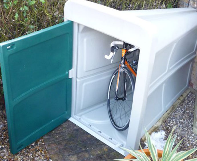 plastic bike storage box