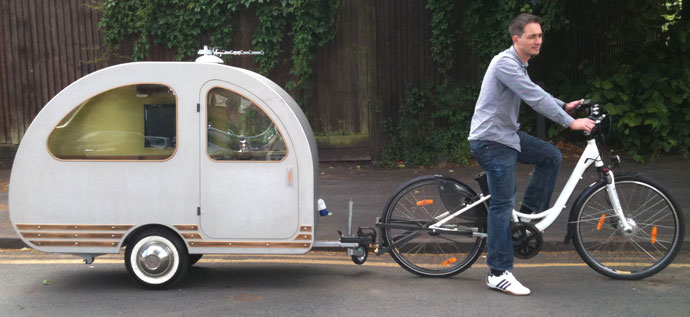 push bike with trailer